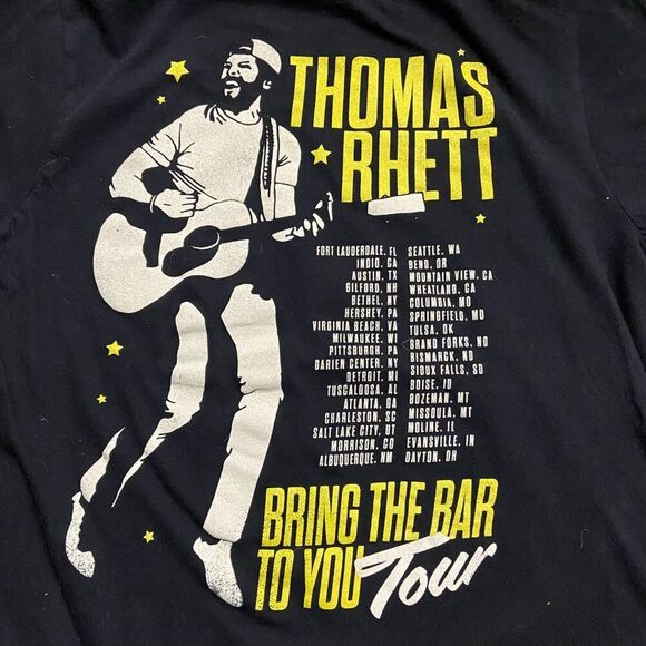 Thomas Rhett Bring The Bar To You Tour Concert Merch Black T-Shirt Unisex Large - Picture 5 of 8